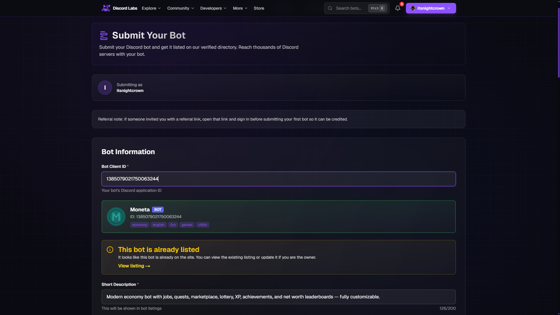 Submit a Bot